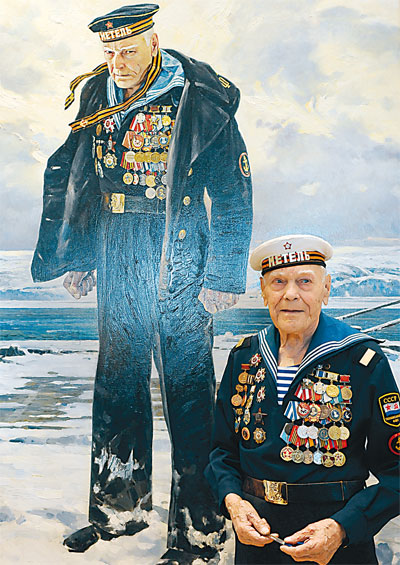 Герой триптиха «Эхо прошедшей войны» - «Непокорённый» Юрий Александрович Фомичёв, ветеран морской пехоты. Фото ИТАР-ТАСС